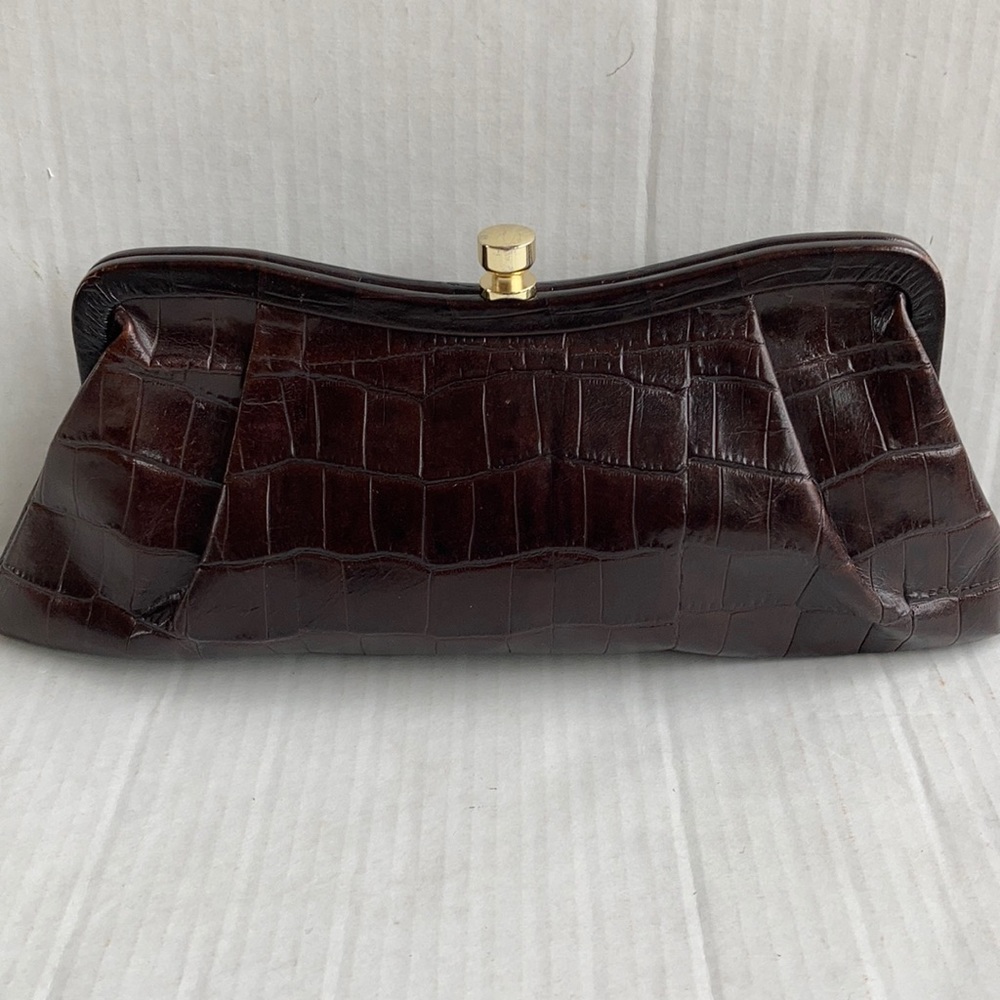 Banana Republic brown leather clutch